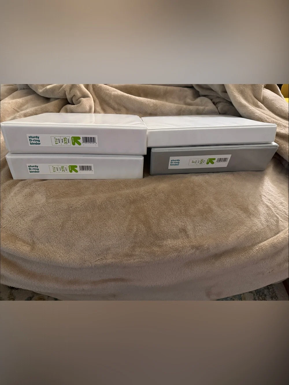 White 3-Ring Binders Set of 4